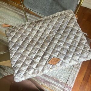 MZ Wallace Gray Quilted pouch